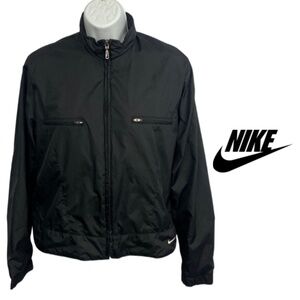 Nike Black Full Zip Bomber Jacket | Size S | Lightweight Streetwear Windbreaker